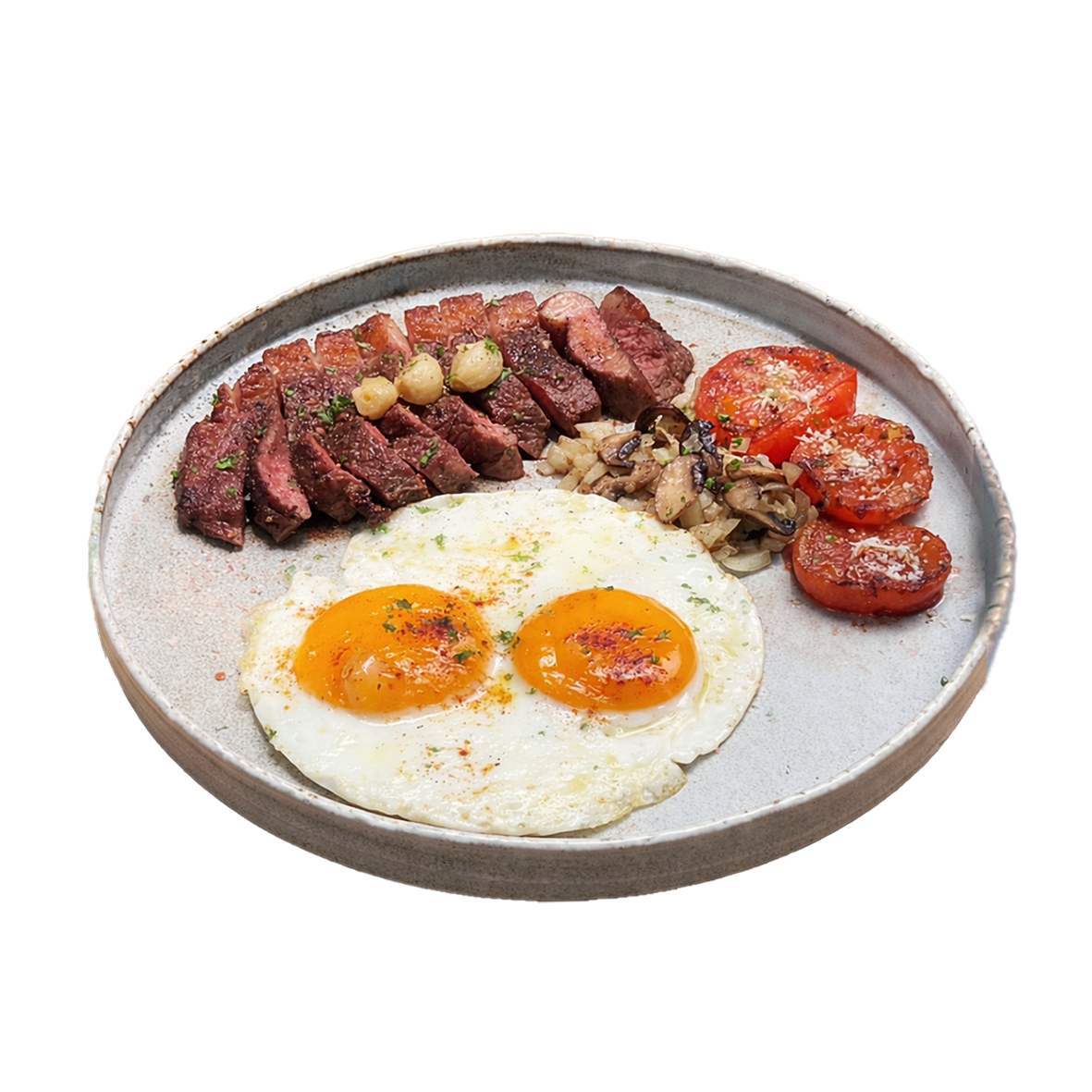 steak and eggs